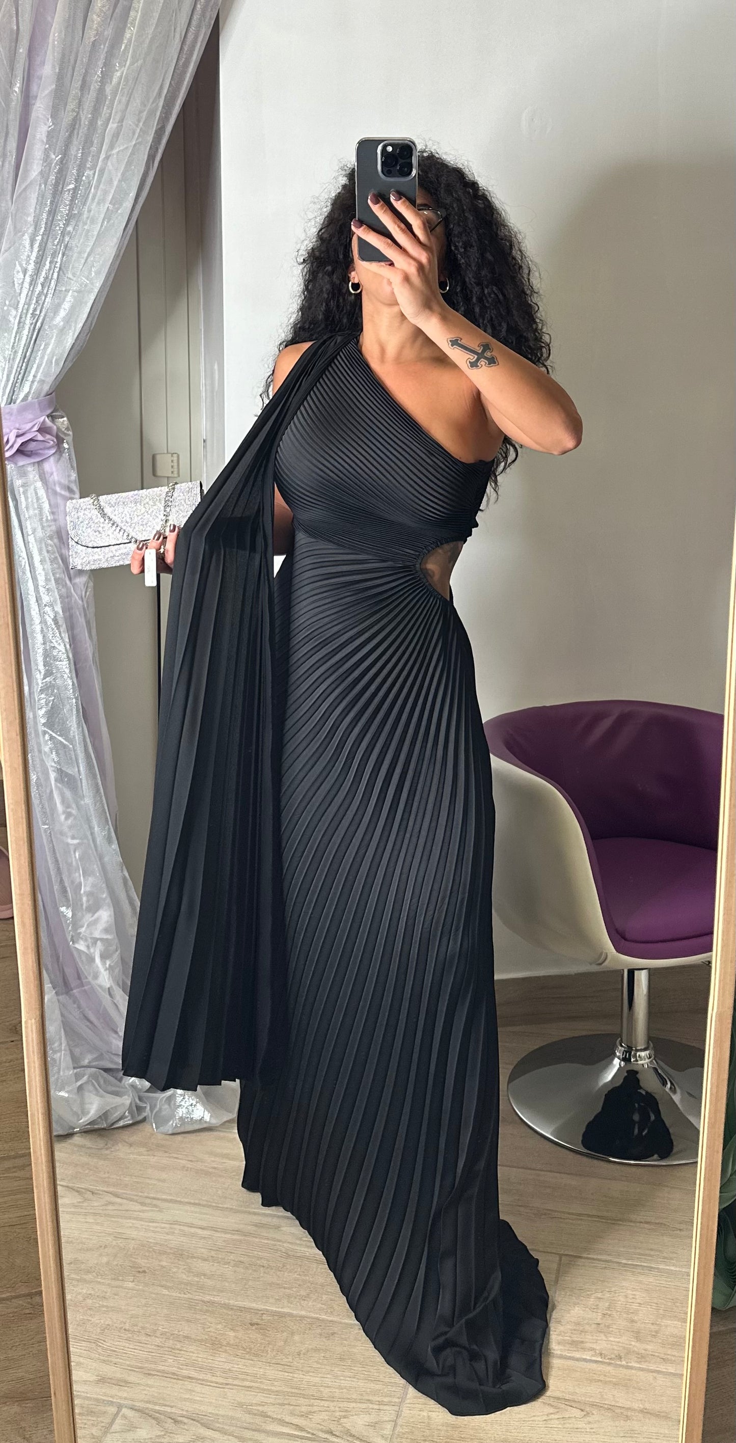 DRESS BLACK PLISSΓ