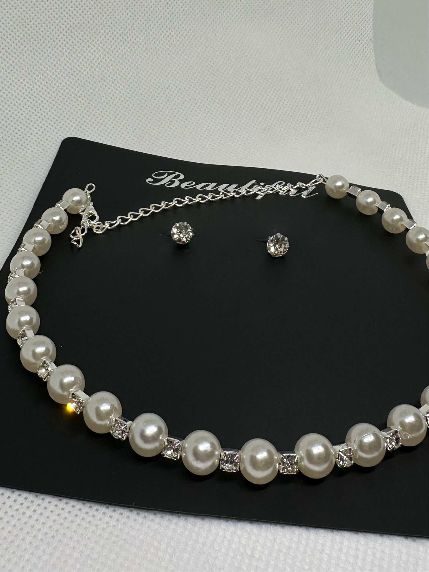 COMPLETO BIJOUX PERLE ARGENTO